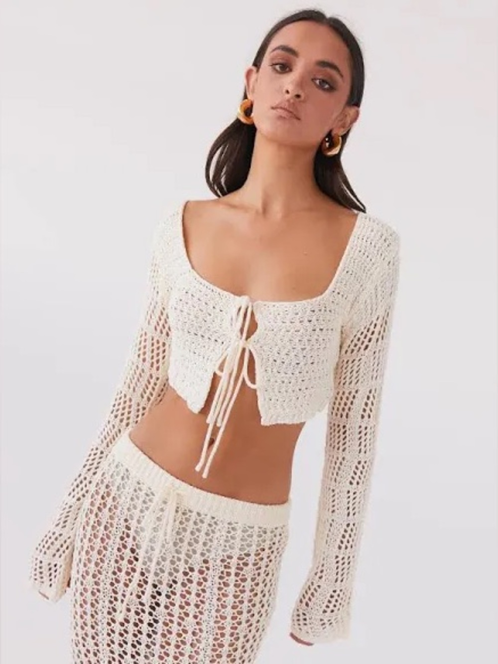 Peppermayo Rosalina Crochet Long Sleeve Top
